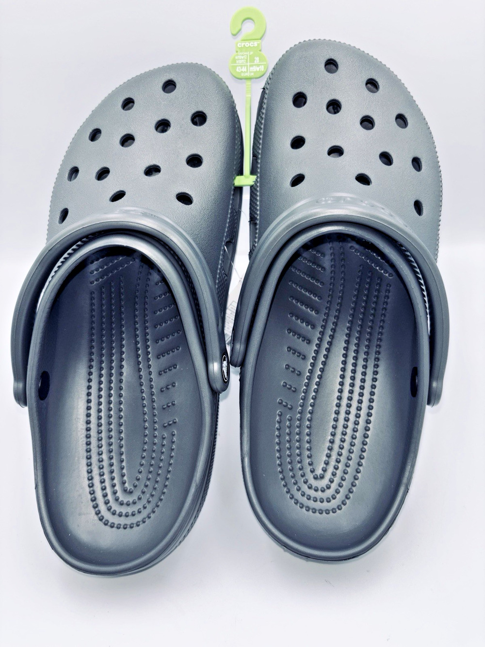 Size 10M/12W Crocs Mens Womens Classic Clog Authentic Shoe Slate Gray NEW